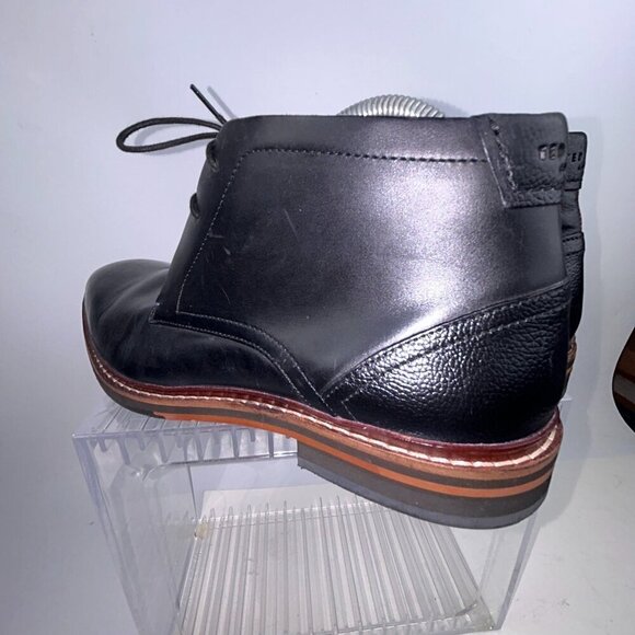 Ted Baker Crint Leather Chukka Boot Black Red Stitching Size EU45, US 12 main image 5